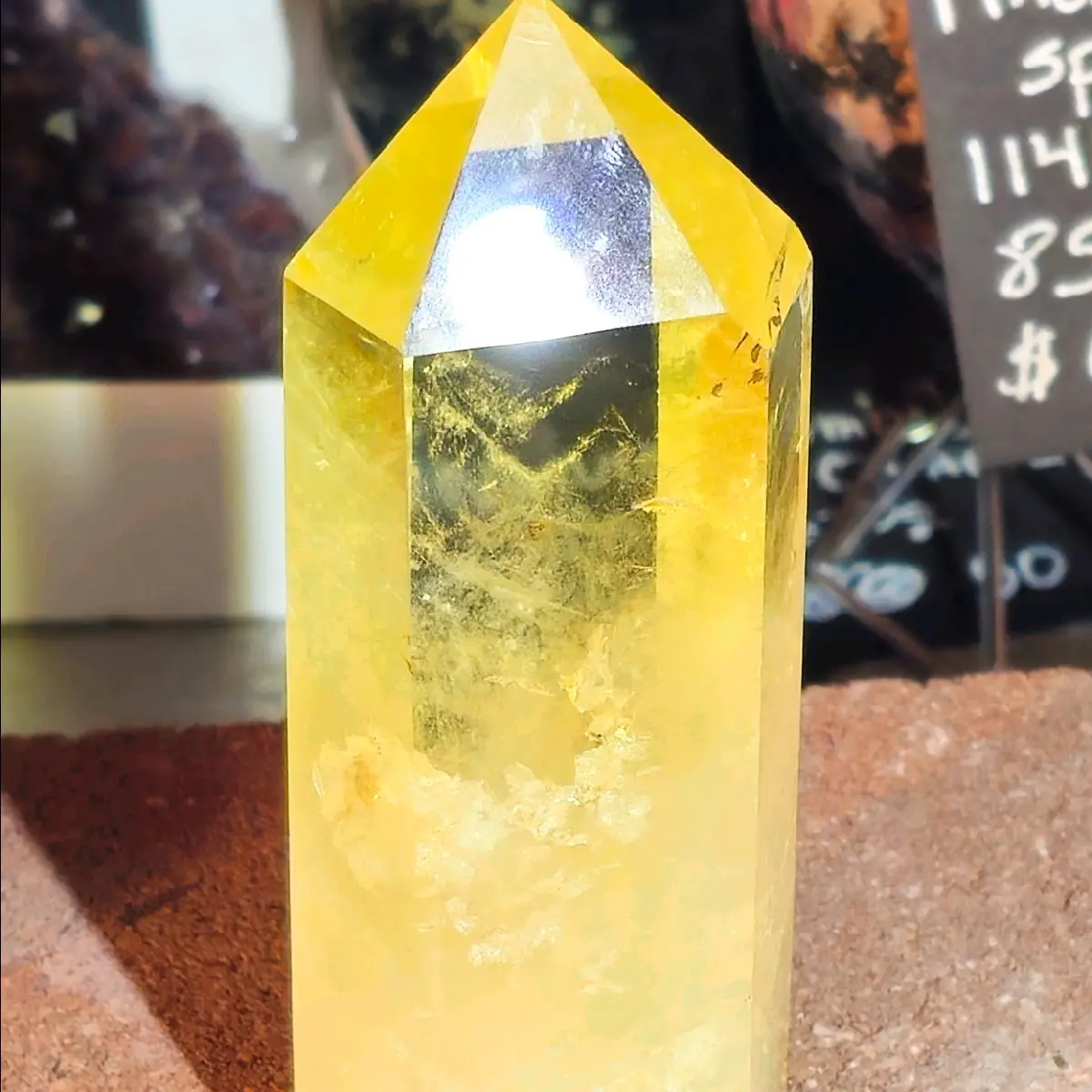 Citrine Yellow Tower Crystal