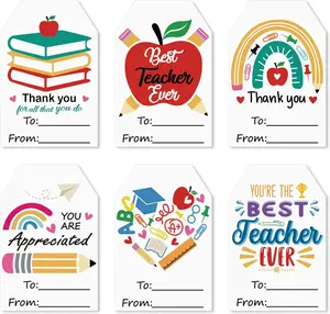 Teacher Appreciation Stickers, 36 count Thank You Teacher Labels Stickers, Self-Adhesive Teachers Day Name Tags for Envelope Seals Gifts Cards Wrap Presents Boxes Decorations (Regular)