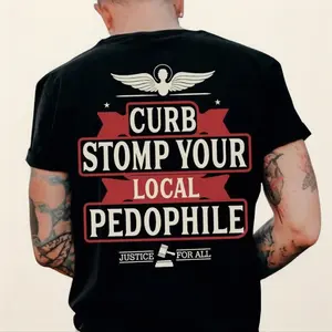 CURB STOMP P3do Printed Men's T-shirt Graphic Tee, Gift For Him, Gift For Her, Trending Shirt, T-Shirt, Sweatshirt, Hoodie