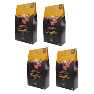 Premium Dark Chocolate Truffles Caramel Filled 4 Delicious and Decadent Chocolate Perfect for Sharing with Friends and Family 10 Truffles Per Box