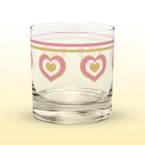 Pink Mad Tea Rocks glass