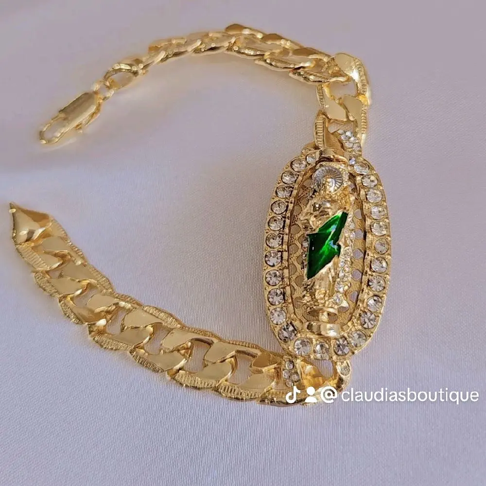 Rotation bracelet necklace san judas virgencita gold plated