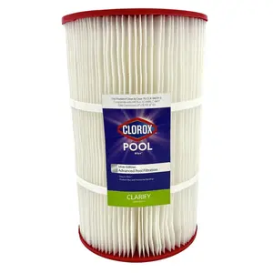 Clorox Silver Edition Advanced Pool Filter | Replacement for Predator 75, Pentair Clean & Clear 75, Unicel C-9407, Pleatco PAP75-4, Filbur FC-0685, and More | 75 sq ft Pleated Filter Media