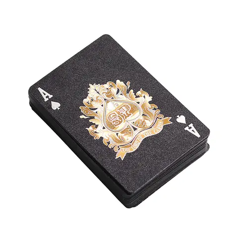Plastic Diamond Waterproof Standard Playing Card Game - 54 Cards with 2 Jokers, Flexible, Durable, Gold Foil, Unique Radiance, Smooth Operation, Memory Training and Observation, Luxurious Experience, Diverse Scenarios for Family Fun