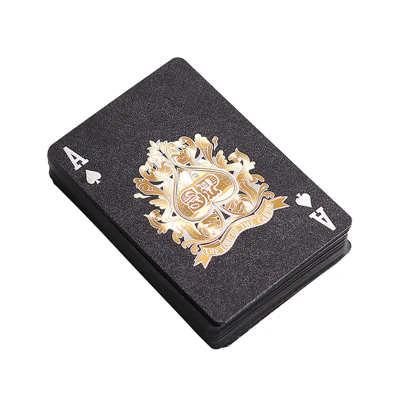 Plastic Diamond Waterproof Standard Playing Card Game - 54 Cards with 2 Jokers, Flexible, Durable, Gold Foil, Unique Radiance, Smooth Operation, Memory Training and Observation, Luxurious Experience, Diverse Scenarios for Family Fun