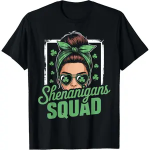 Lucky Shenanigans Crew St Patricks Day Girl Design T-Shirt