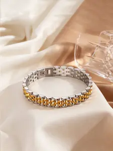 Vintage style stainless steel bracelet, unisex metal strap, Fashionable Bracelet, High Quality Bracelet, Stackable Bracelet, gold and silver fashion accessories, stainless steel bracelet set, party accessories, Father's Day gift, Valentine's Day gift