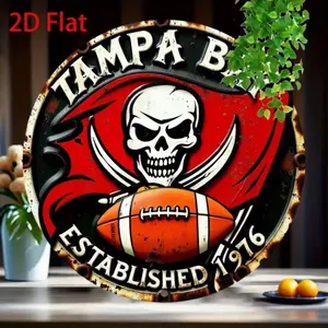 Tampa Bay Metal Wall Sign, Vintage Football Design Wall Art, Wall Decor for Home, Bar, Cafe, Garage, Metal Wall Decor, Home Decor, Metal Signs