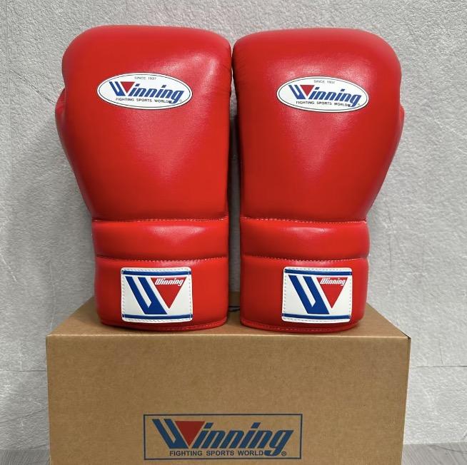 Winning Leather Lace-Up Boxing Gloves for Men and Women All OZ