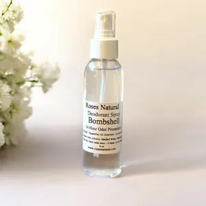 Roses Natural Deodorant Spray Bombshell - 24-Hour Odor Protection with Pure Essential Oils & Organic Grain Alcohol - Unisex Formula