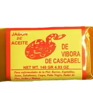 Jabón de Aceite de Víbora de Cascabel Mexican Bar Soap 140 Grams (4.93 Oz) - Anti-Acne, Cleansing, Hydrating, Suitable for Various Skin Conditions