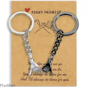2PCS Pinky Promise Matching Keycha – Cute Symbolic Couple Gift Set for Couples and Best Friends, Trendy Daily Carry Charm, Durable Keepsake for Anniversary, Friendship, Everyday Use SpringStatements