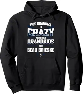 Grandma Crazy for Beau Brieske Detroit Baseball MLBPA Pullover Hoodie