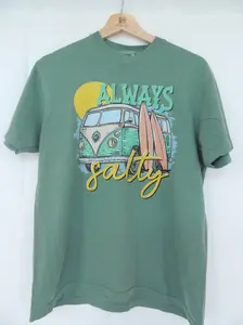 Always Salty Summer - Short Sleeve Tee in Light Green