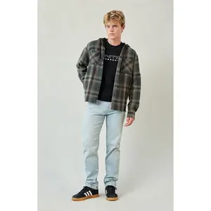 Pacsun Men's Cade Straight Jeans Stretch Light Blue