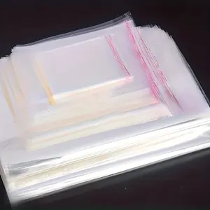 500pcs Transparent Plastic Storage Bags, Re-Sealable Square Sizes, Ideal for Photos, Jewelry, Socks, Packaging, Multi-Purpose Use
