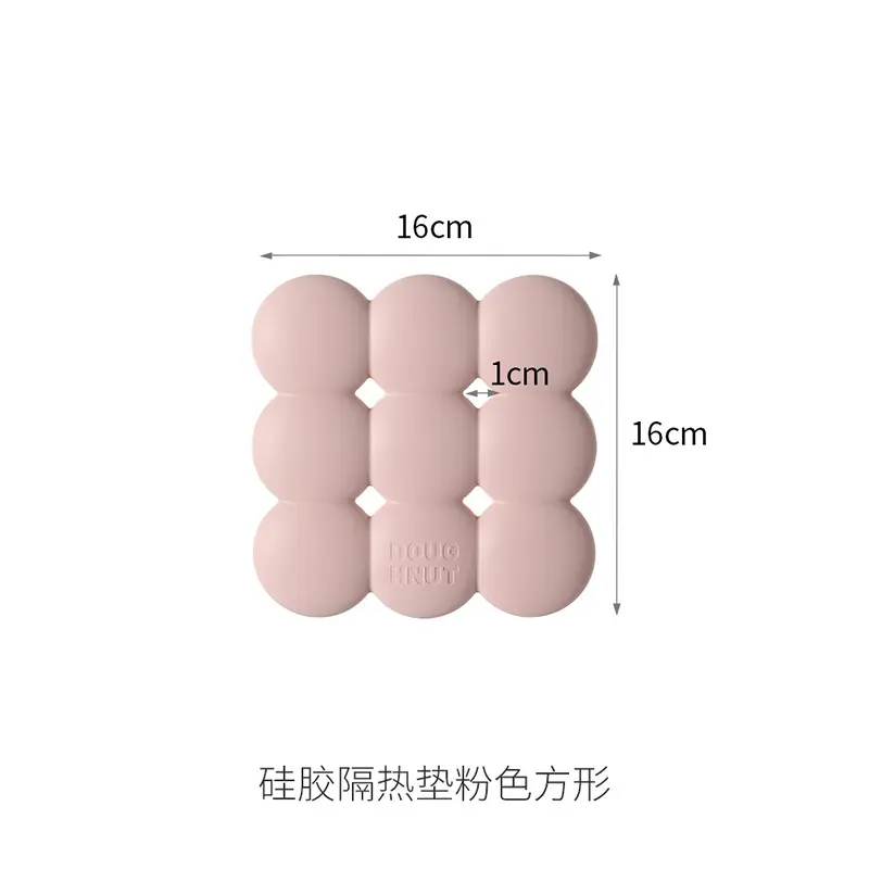 Square Silicone Heat-Resistant Mat - Pink
