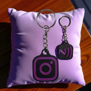 NFC Keychain – Instagram & Tap-to-Connect Tags | Custom Colors Available | Digital Business Card