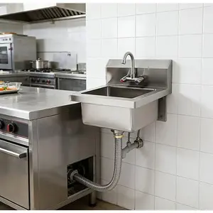 All-Inclusive Commercial Utility Sink Solution – Stainless Steel, Swivel Faucet, 3-Side Backsplash, Drain Kit, Wall Mount or Drop-in for Restaurant Kitchen Bar Garage