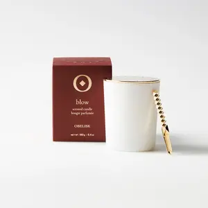 blow Coca Leaf Candle With Lid & Snuff