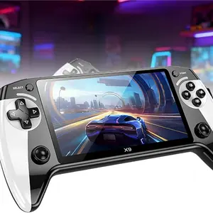 X9 Retro Handheld Rechargeable Game Console, 5.5-Inch HD IPS Screen, over 3000 Games, Supports 10+ External Emulators, TV/Bluetooth-compatible Controller Compatible, Compact