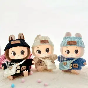 Labubu Fashion Doll Set without Doll, Handmade Clothing, Bag, Hat 3 Piece Set Doll Accessories for 1st and 2nd Generation Labubu, Perfect Gift for Daughter's Birthday and Anniversaries