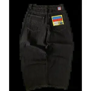 Jeans Pants Black Jeans Wide Leg Men Retro Loose Fashion Trendy Pants Hip-Hop Streetwear  American Street Casual Jeans