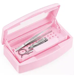Sterilizer/Disinfecting Tray for Nail Tools Eyelash Extensions Barber Tools Hair Salon Metal Tools Pink