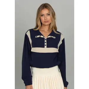 Vintage Navy AirGlyde Cropped Windbreaker