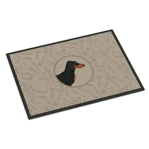 212 MAIN Felt Dachshund Kitchen Mat, 24x36 in., Decorative Rug, Durable Indoor or Outdoor Home Bath Mat