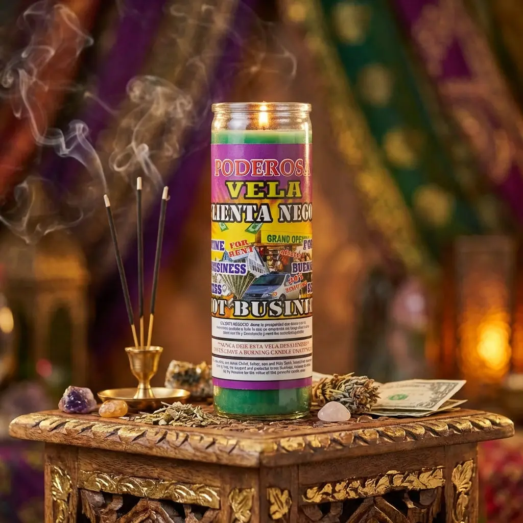 7 Day Candle Better Business Success Prepared and Scented - Calienta Negocios Veladora Preparada