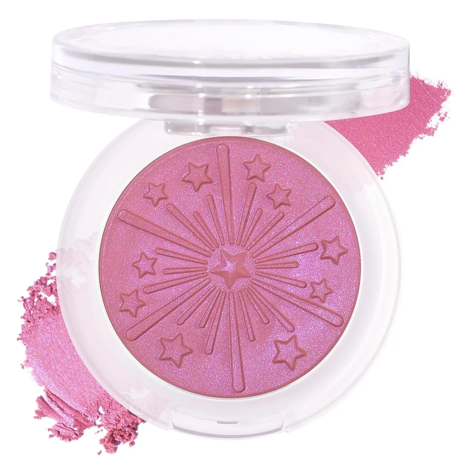 Baked Blush for Cheek, Glow Blushing Palette - Seamless Silky Blendable Powder Blush Makeup Palette, Delivering Long Last Natural Ruddy Complexion, 03 Peony