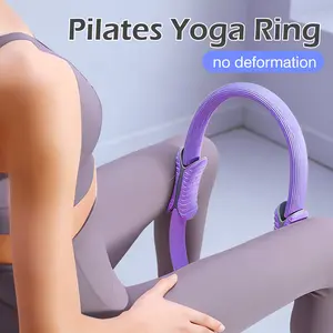 1 Count Pilates Ring, available in pink and purple, targets inner thigh muscles effectively