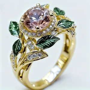 Viral nature-inspired ring with leaf detailing & soft pink sparkle, perfect for everyday wear, date nights, or gifting to your bestie. It’s dainty yet bold, with an adjustable fit that elevates any look—you’ll never take it off!