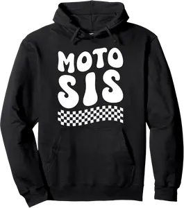 Moto Sis Groovy Motocross Sister Motocross Rider Sister Pullover Hoodie - Rubencordov Shop 75B0D5S1R9YF