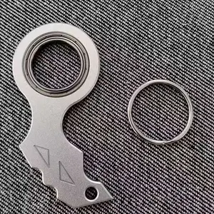 Karambit Spinner Keychain, Silent Rotating Aluminum Alloy EDC Fidget Toy, Anti-Anxiety Boredom Relief Key Ring, Personalized Daily Carry Accessory