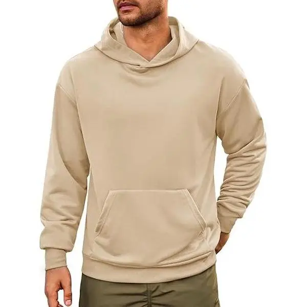 Runcati Men‘s Pullover Hoodies Long Sleeve Casual Lightweight Fashion Hooded Sweatshirt with Kanga Pockets
