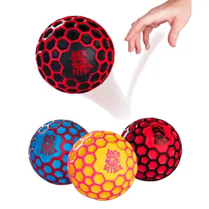 Jack Attack Hex Ball - Aerodynamic Exo-Skeleton, High-Density Foam for Insane Bounce, Random Colors - Sports Toy