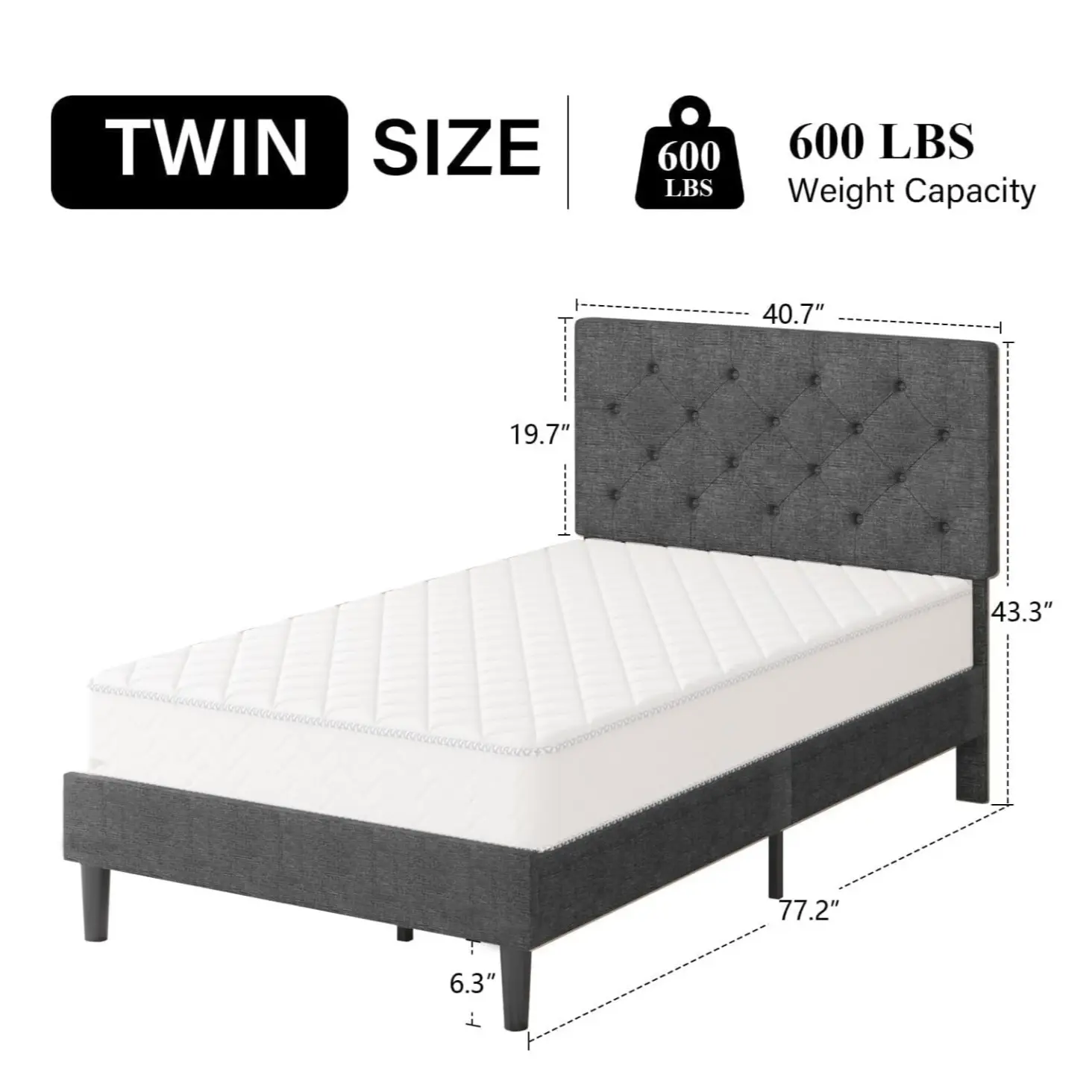 Twin Size Grey