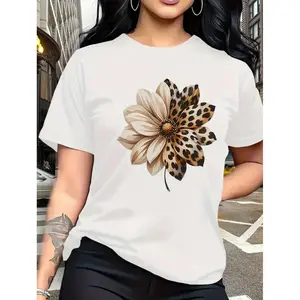 Essential Clean Fit Tee 2026  Premium Combed CottonUrban Style Selective Design - "Wildness and Gentleness" Floral Theme Upper Garment, Urban Landscape Atmosphere,Personalized short-sleeved T-shir Oversized Dropped Shoulder Unisex Boxy Fit Heavyweight Tee