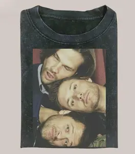 Supernatural Vintage T-Shirt, Sam Dean Castiel Graphic Tee, 90s Style Shirt, TV Show Fan Gift, Funny Movie Tee Gift For Boyfriend Menswear Top Streetwear