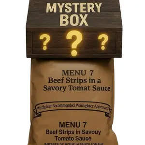 Military MRE Single Meal Random Flavor Mystery box Camping Survival Hiking Survival meal Rice Salt Porridge Sugar