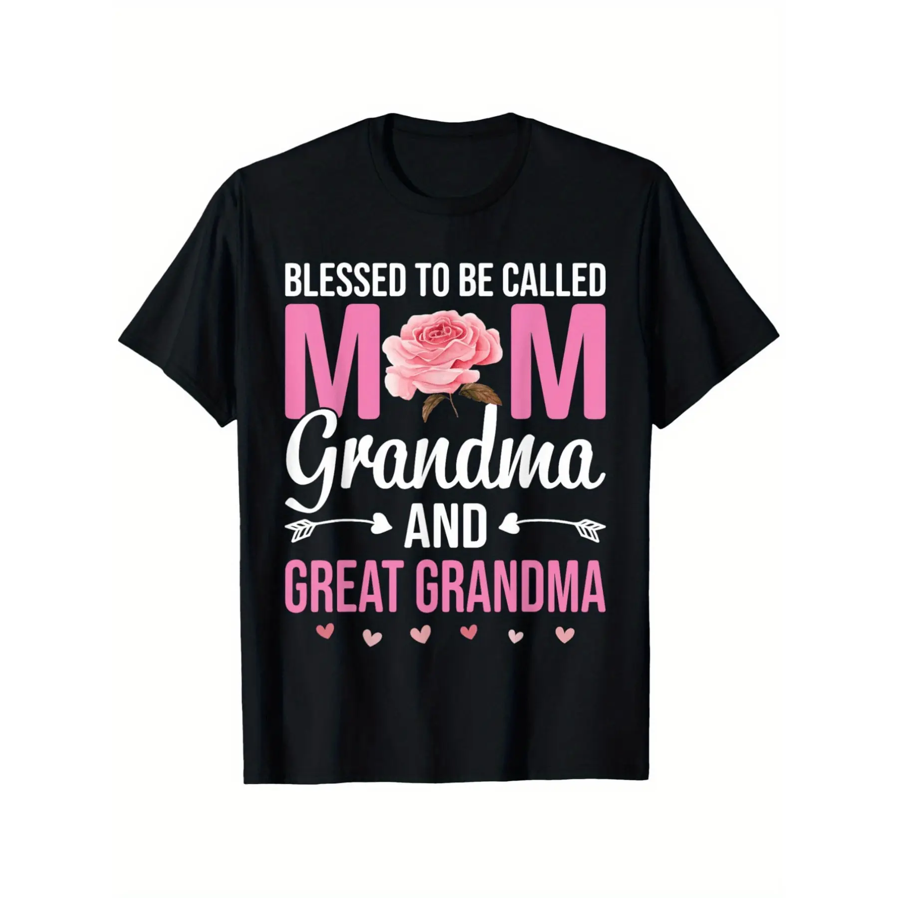 GGOR Blessed to Be Called Mom Grandma Great Grandma| Casual Crew Neck T-Shirt, Super Soft, Summer Breathable Tee - Perfect for Easter, St Patrick'S Day, Valentine'S Day, Mother'S Day