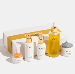 Ogee Signature Skincare Collection - Hyaluronic Acid Serum, Cleansing Cream, Brightening Balm & Moisture for Skin Care