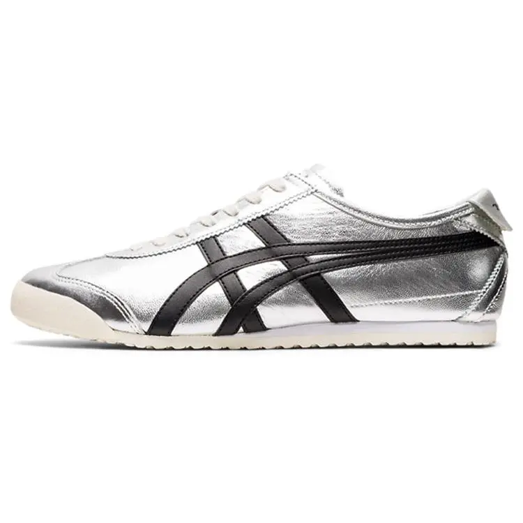 Onitsuka Tiger Mexico 66 Pure Silver Black Retro Low Top Sneakers Unisex 1183B566-020