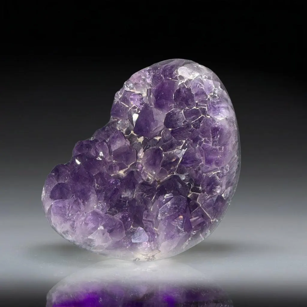 Brazil Amethyst Druzy Crescent — Polished Back Formation (Collector Specimen)