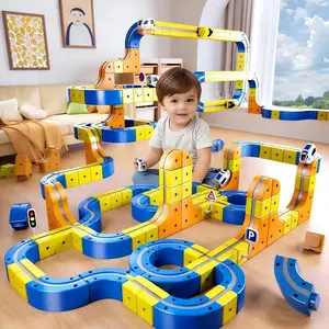 Electric Track Train Set, Remote Control Train, Magnetic Assembly Tracks, 3D Track for Kids 4-8 Years, Educational Stem Toy, Early Education Gift