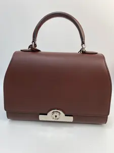 Pre-owned MOYNAT canvas Tote Bags Rejane PM in Brown Calfskin Leather（BF 12 ）PP00007