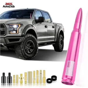 New Upgrade Pink U.S.Flag Car Bullet Antenna, Heavy Duty Pickup Truck Exterior Decoration Replacement Antenna, Compatible with Ford F150 RAM 1500 GMC Pickup Trucks, Automotive Exterior Accessories