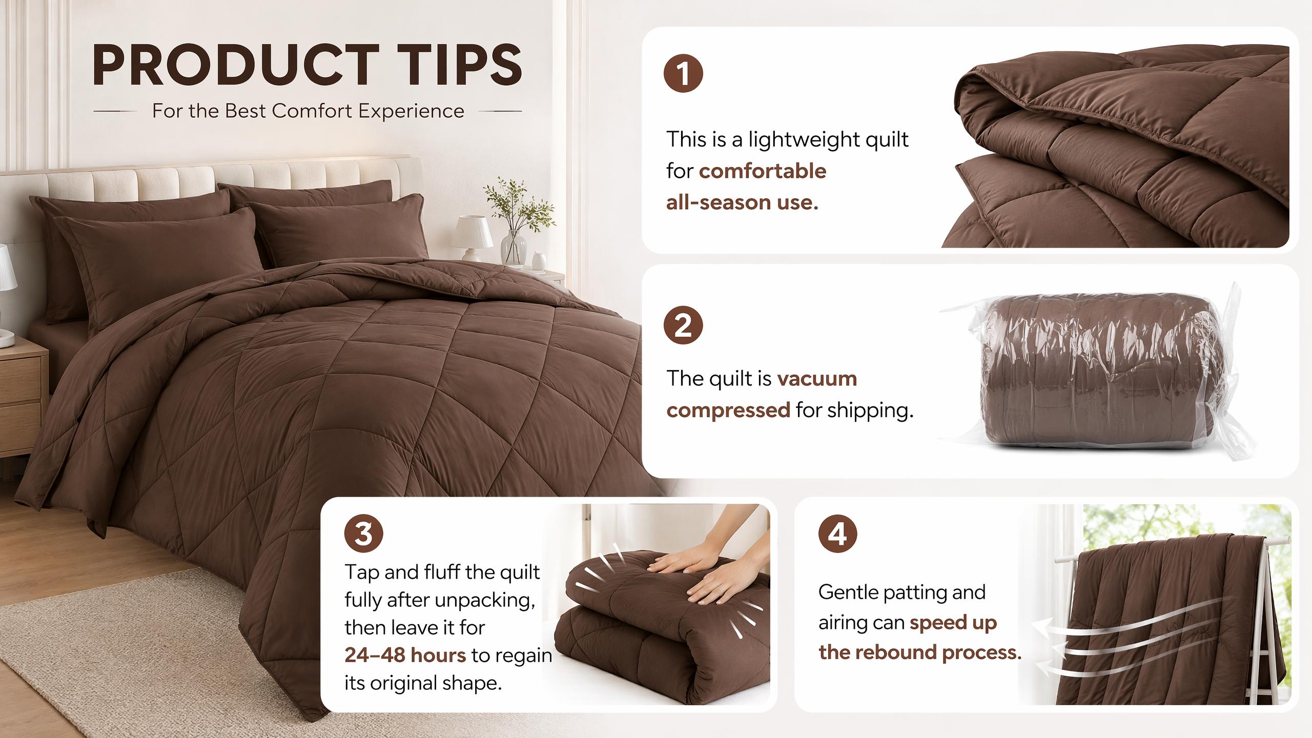 7 Piece Comforter Set Queen/King/Full Size, Solid Color Ultra Silky Wrinkle Free Complete Bedding Set With 1 Comforter, 1 Flat Sheet, 1 15" Deep Pocket Fitted Sheet, 4 Pillowcases, Moisture Wicking Soft Bed Set #halloweenfinds #tiktokshopbacktoschool 7 Piece Comforter Set Queen/King/Full Size, Solid Color Ultra Silky Wrinkle Free Complete Bedding Set With 1 Comforter, 1 Flat Sheet, 1 15" Deep Pocket Fitted Sheet, 4 Pillowcases, Moisture Wicking Soft Bed Set #halloweenfinds #tiktokshopbacktoschool